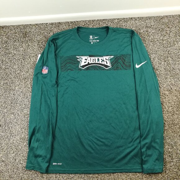 NWT 2018 Philadelphia Eagles Shirt Nike On Field Long Sleeve Mens Large Slim Fit